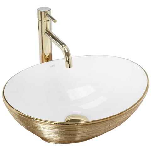 Lavabo Da Appoggio Sofia Brush Gold - Foto 1