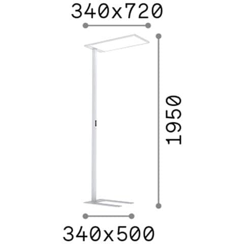 Piantana Moderna Comfort Metallo Nero Led 76w K Luce Naturale 4000k - Foto 3