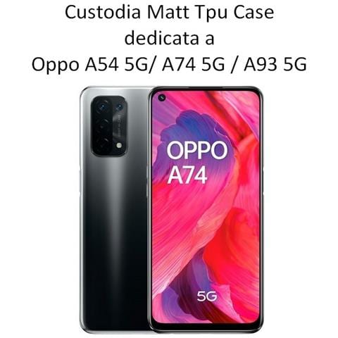 Custodia Tpu Silicone Cover Case Per Oppo A54 5g - A74 5g - A93 5g Black - Foto 2