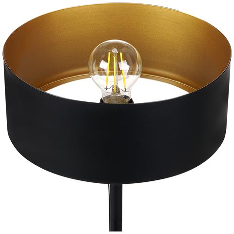 Lampada Da Tavolo Metallo Nero 47 Cm Aripo - Foto 2