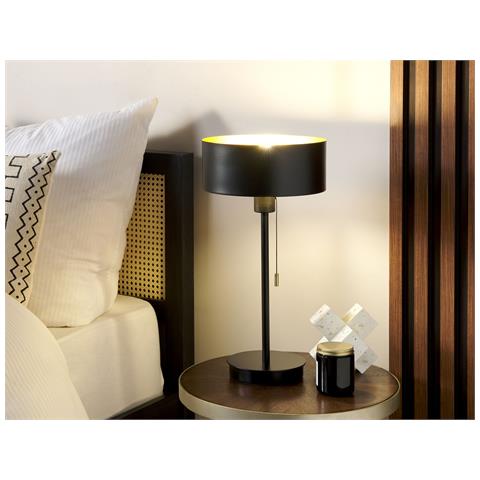 Lampada Da Tavolo Metallo Nero 47 Cm Aripo - Foto 1
