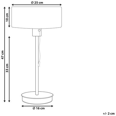 Lampada Da Tavolo Metallo Nero 47 Cm Aripo - Foto 7
