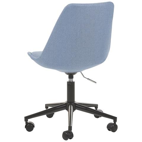 Sedia Da Scrivania Dakota Tessuto Azzurro - Foto 2