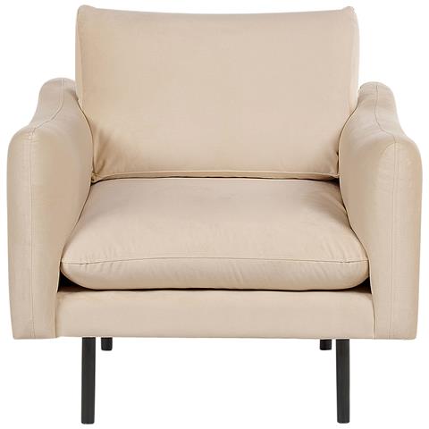 Set Da Salotto 5 Posti Vinterbro Velluto Beige Con Ottomana - Foto 15