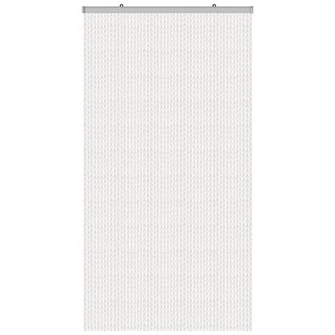 Tenda Antimosca Antirumore Caduta Pannello Porta Finestra Casa Pon Pon Vari Colori 100x220 Bianco - Foto 1
