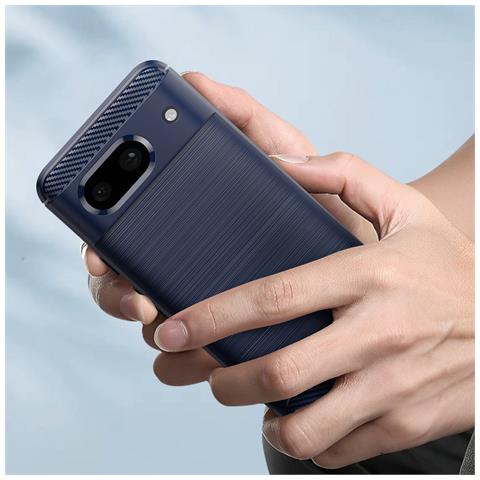 Cover Per Google Pixel 8a Morbida Effetto Carbonio E Spazzolato - Foto 5