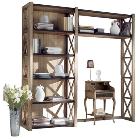 Libreria Classica Crociera Legno Frassino Shabby 229x43x225 - Foto 1