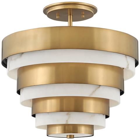 Lampadario Contemporaneo Echelon Acciaio Ottone Antico 3 Luci E14 - Foto 1