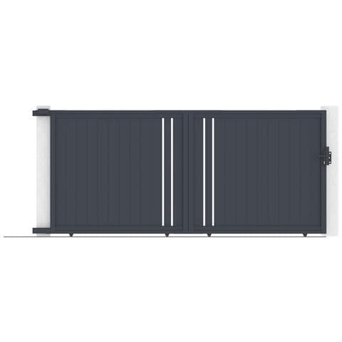 Cancello Scorrevole 4m Giona H. 180 Alluminio Grigio - Foto 8