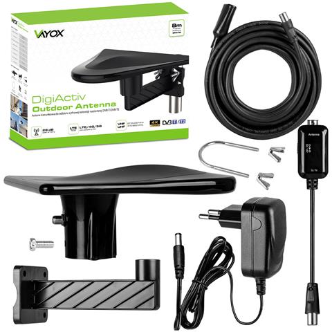 Antenna Esterna Digiactiv 4g Lte Vhf Uhf Va0023 Nero - Foto 2