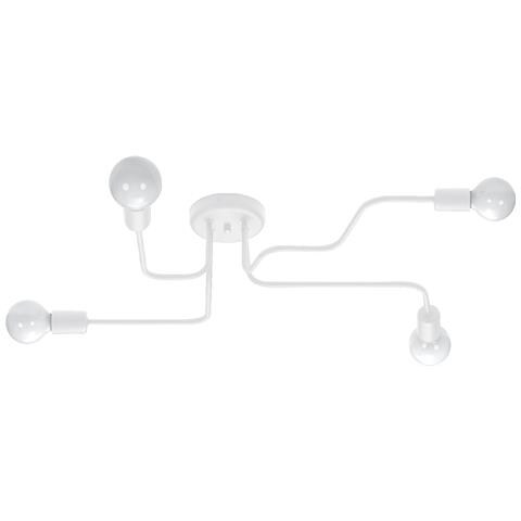 Lampadario Vector 4 Bianco Sl. 1442 - Industriale Lampade Da Soffitto Bianco 15.5x78x58 Cm - Foto 1