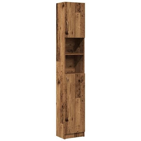 Mobile Da Bagno Legno Antico 32x25,5x190 Cm In Truciolato - Foto 2