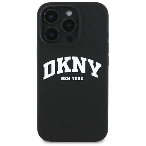 Cover Dkny Rigida In Silicone Con Logo Stampato Bianco Magsafe Iphone 16 Pro 6.3''nero - Foto 1
