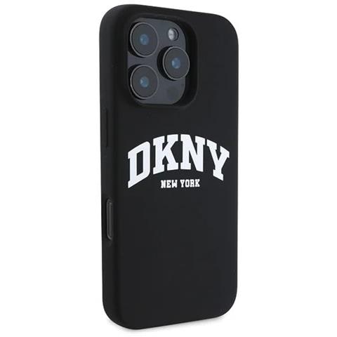 Cover Dkny Rigida In Silicone Con Logo Stampato Bianco Magsafe Iphone 16 Pro 6.3''nero - Foto 2