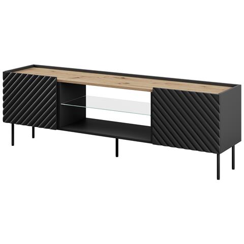 EF ONDA Armadio RTV 180x40x39-58 nero (in piedi o a parete) - Foto 1