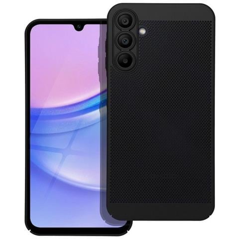 Custodia Back Cover Shell Rigida Antiscivolo Traforata Per Samsung Galaxy A15 4g 5g Black - Foto 1