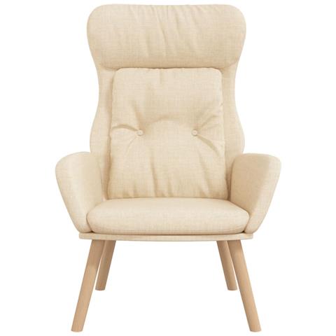 Poltrona Rilassante Crema In Tessuto - Foto 2