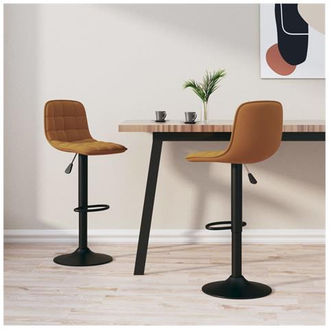 Lusso Casadino - Sgabelli Da Bar 2 Pz Marroni In Velluto - Foto 8