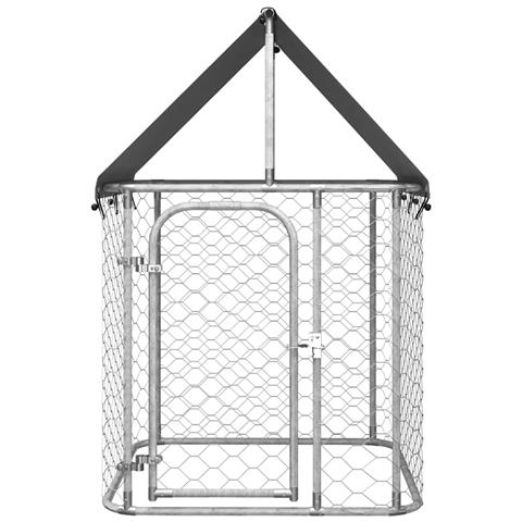 Gabbia Per Cani Da Esterno Con Tetto 100x100x150 Cm - Foto 1