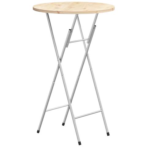 Gambe Pieghevoli Per Tavolo Da Bar Argento 45x53x108 Cm Acciaio - Foto 1