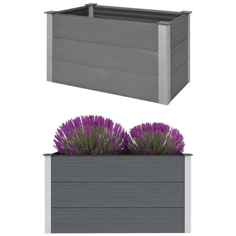 Lusso Casadino - Letto Rialzato Da Giardino In Wpc 100x50x54 Cm Grigio - Foto 2