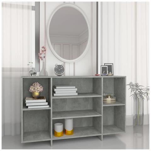 Credenza Grigio Cemento 120x30x75 Cm In Truciolato - Foto 8