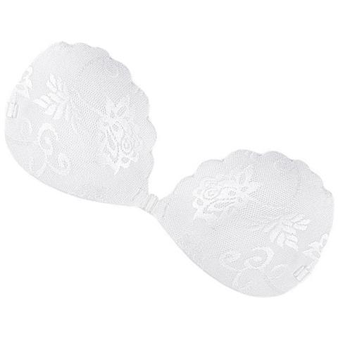 Reggiseno Invisibile Profondo A V In Pizzo E Silicone White C - Foto 3