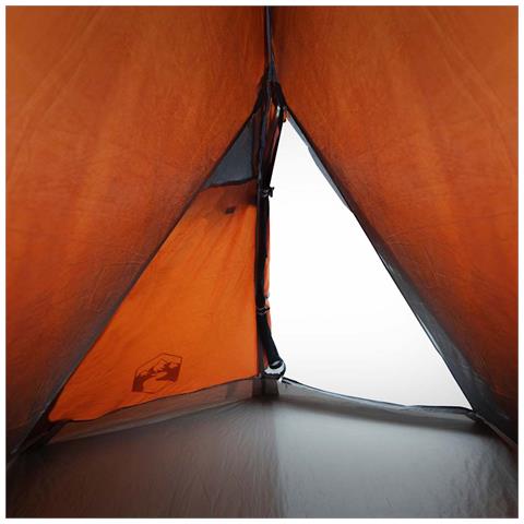 Tenda da Campeggio a Cupola 2 Persone Grigio e Arancione - Foto 8