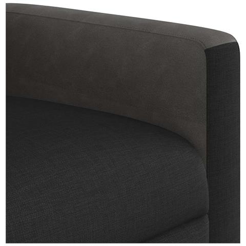 Poltrona Massaggiante Reclinabile Nera in Tessuto - Foto 9