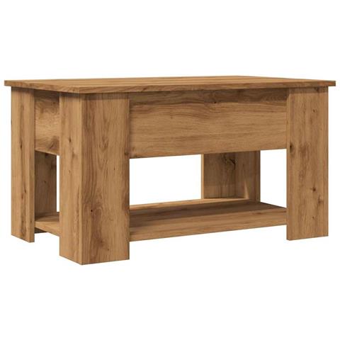 Tavolino da Salotto Rovere Artigianale 79x49x41 cm Truciolato - Foto 1