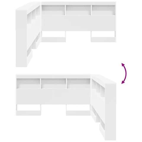 Testata contenitore Bianco 135 cm Legno multistrato - Foto 9
