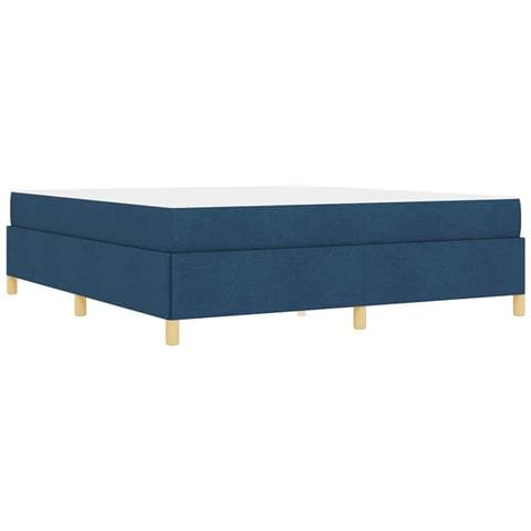 Letto a molle con materasso Blu e Bianco 180 x 200 cm Tessuto - Foto 9