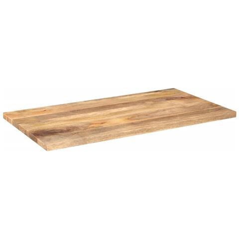 Piano per Tavolo 120x50x2,5cm Rettangolare Legno Massello Mango - Foto 2