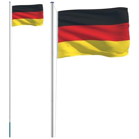 Asta e Bandiera Germania 6,23 m Alluminio - Foto 1