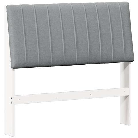 Testiera imbottita Grigio chiaro 100 cm Pino massello - Foto 1