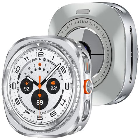 Custodia Protettiva In Metallo 47mm Compatibile Con Samsung Galaxy Watch Ultra 7/8c - Trasforma Il Tuo Orologio Silver - Foto 2