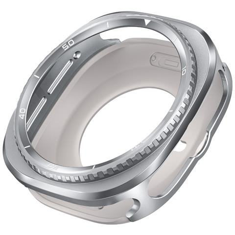 Custodia Protettiva In Metallo 47mm Compatibile Con Samsung Galaxy Watch Ultra 7/8c - Trasforma Il Tuo Orologio Silver - Foto 1