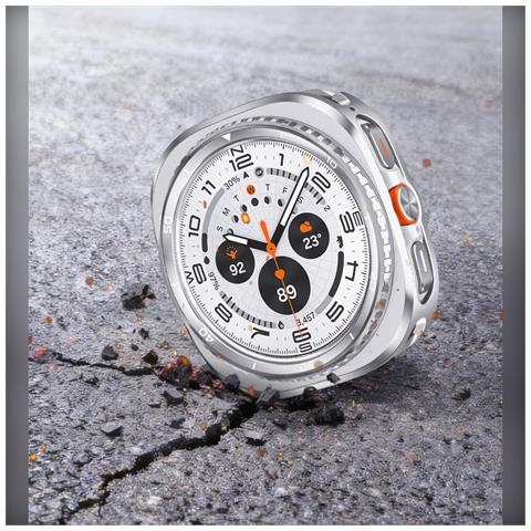Custodia Protettiva In Metallo 47mm Compatibile Con Samsung Galaxy Watch Ultra 7/8c - Trasforma Il Tuo Orologio Silver - Foto 7