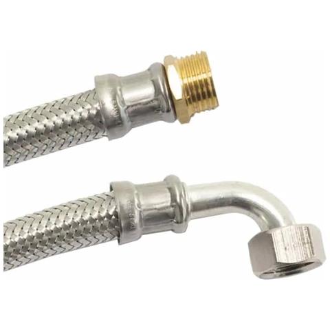 Tubo Flessibile Inox Per Acqua Potabile  1/2 Pollice  Certificato Dvgw  800mm - Foto 1