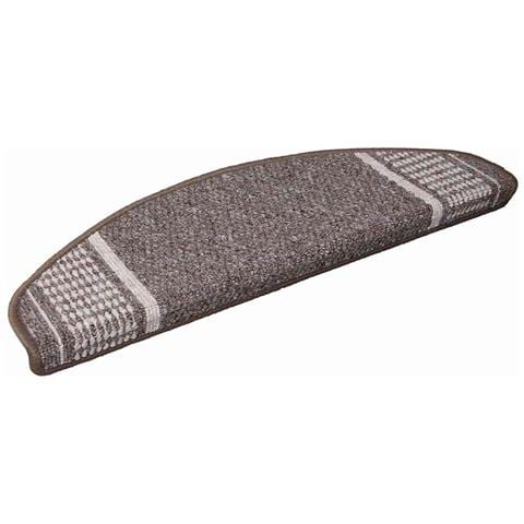 Tappetini per scale autoadesivi 15 pcs Marrone 65 x 21 x 4 cm - Foto 1