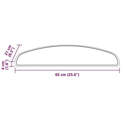 Tappetini per scale autoadesivi 15 pcs Marrone 65 x 21 x 4 cm - Foto 9