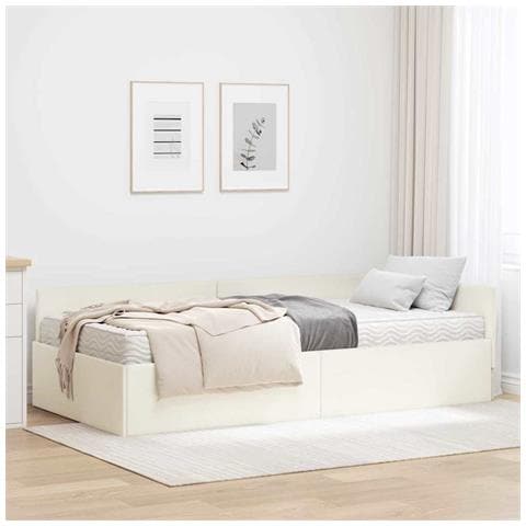 Struttura Letto Angolare con Materasso 2 pcs Grigio Velluto - Foto 2