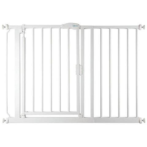 Safetots Cancelletto Per Scale A Pressione Con Chiusura Automatica, 111cm - 118cm, Bianco - Foto 1