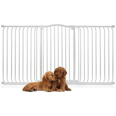 Bettacare Cancelletto Per Cani Extra Alto Con Parte Superiore Incurvata, 179cm - 188cm, Bianco Opaco, Extra Alto Con 100cm Di Altezza - Foto 1