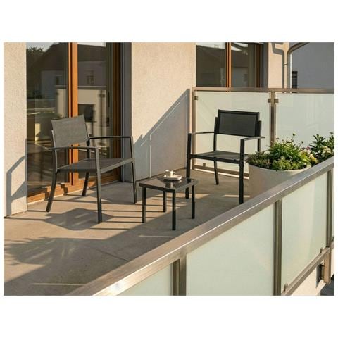 Set Bistrot Tavoleto Metallo Grigio Scuro - Foto 1