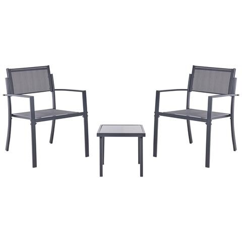 Set Bistrot Tavoleto Metallo Grigio Scuro - Foto 2