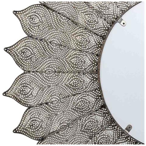 Specchio Da Parete In Metallo Dorato 90x4x90h - Foto 8