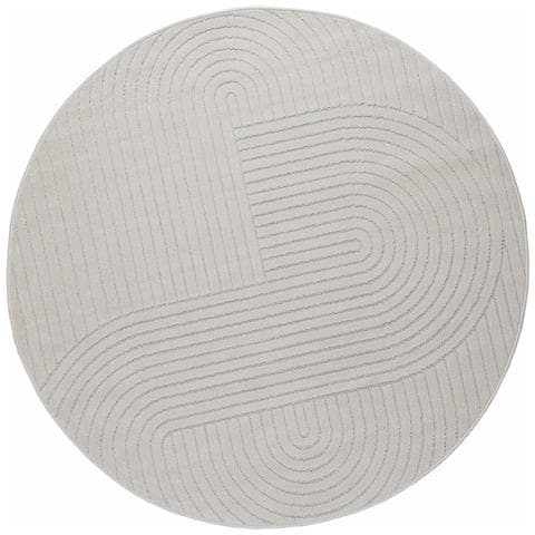 Tappeti per area Rotondo HUARTE Crema Ø 120 CM Poliestere - Foto 1