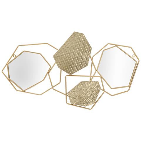 Specchio Con Cornice Vkh501-oro-metallo-91x4x52 Cm - Foto 1