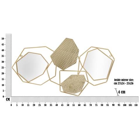 Specchio Con Cornice Vkh501-oro-metallo-91x4x52 Cm - Foto 7